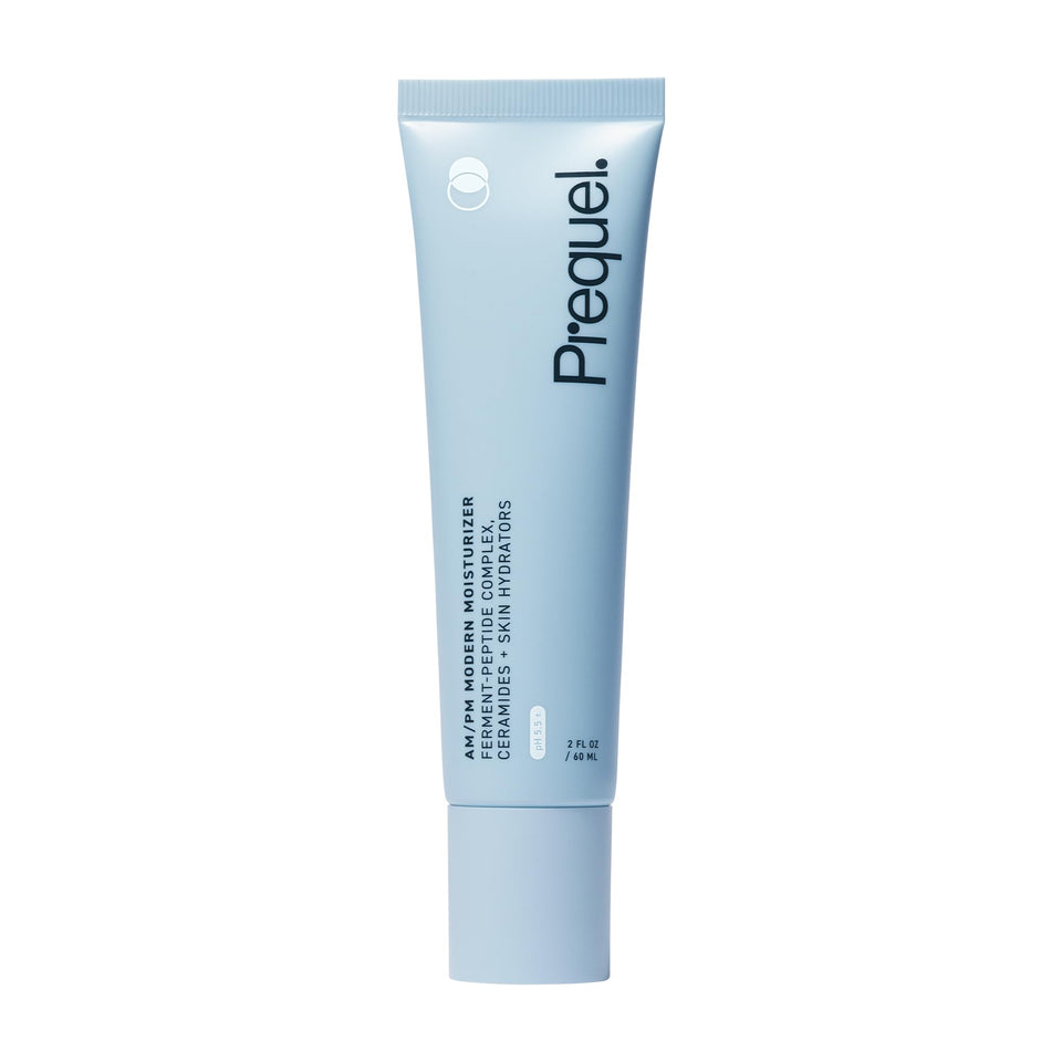 Prequel jar front view showing label and clean design, clear product identity and benefit