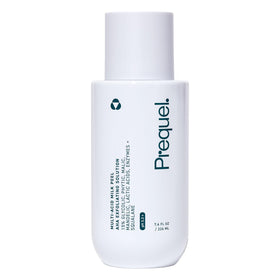 Prequel bottle front packaging showing clinical-strength exfoliant benefits