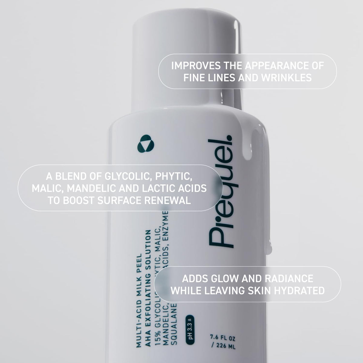 Prequel application on hand demonstrating smooth even coverage