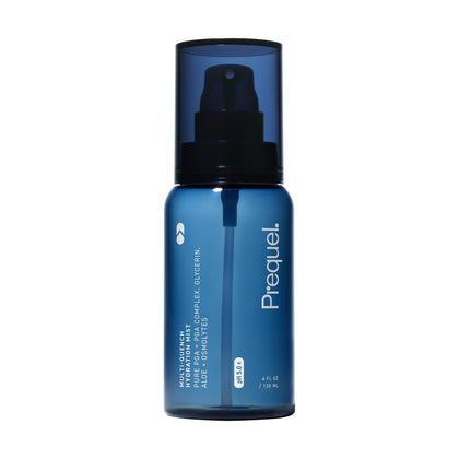 Prequel front packaging showing bottle and branding, highlights hydration