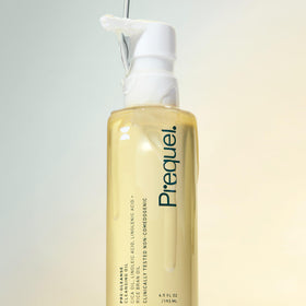 Prequel pump dispensed into a hand for quick, mess-free application benefit