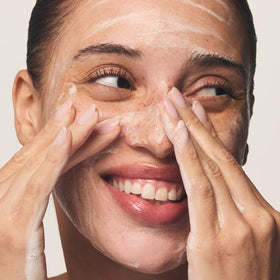 Prequel lifestyle image of morning skincare routine showing comfort after use