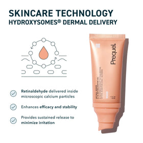 Prequel Skin retinal renew with ectoin ingredient bottle illustrating calming support