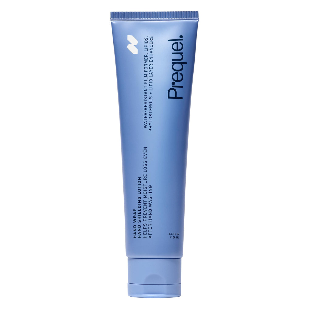 Prequel tube front view showing branding and unscented formula benefit