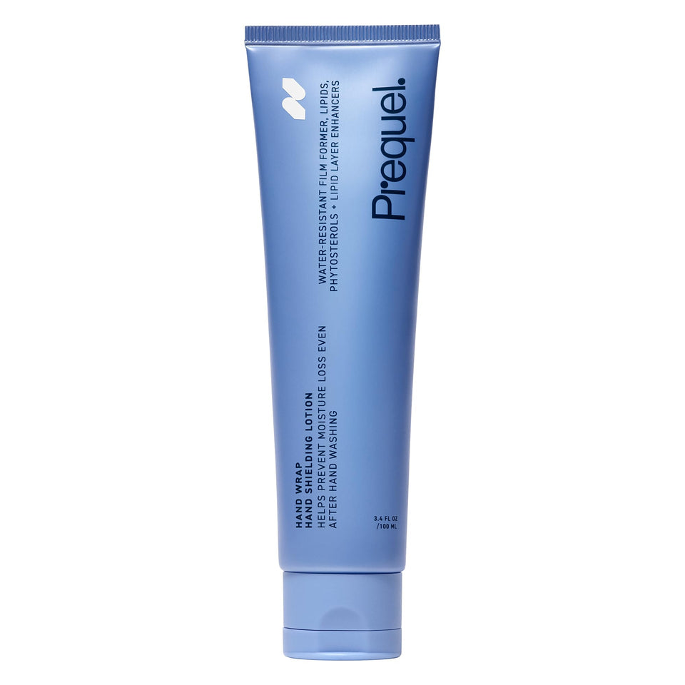 Prequel tube front view showing branding and unscented formula benefit