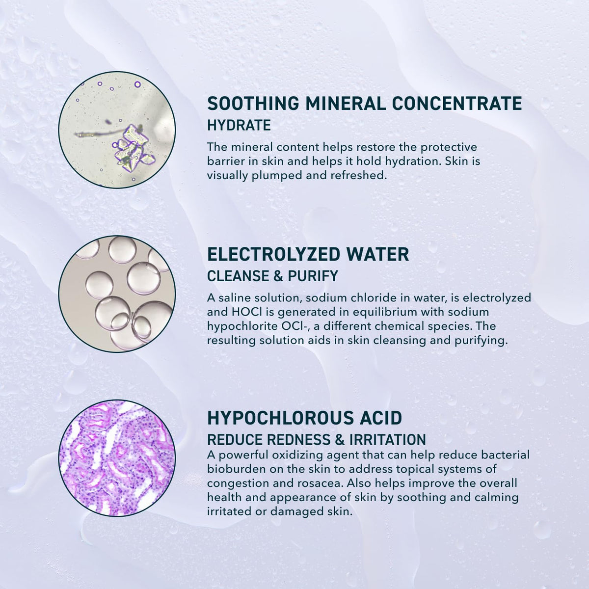 Prequel Skin label and ingredients panel highlighting HOCl and minerals