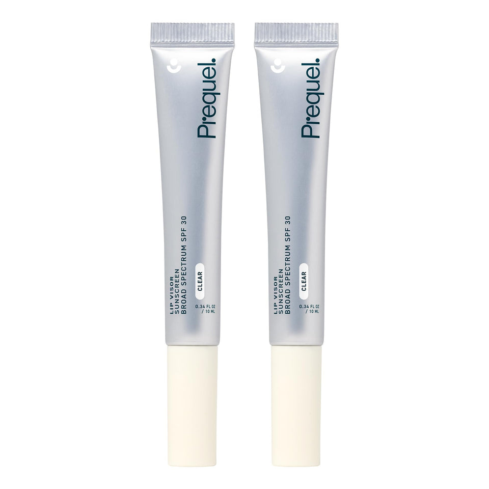 Prequel Skin Lip Visor front packaging showing SPF and mint benefits