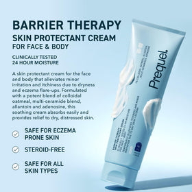 Prequel close-up of cream texture highlighting lightweight absorption