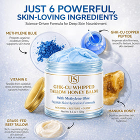 Prestige Supply whipped blue balm close-up texture demonstrating fast-absorbing finish