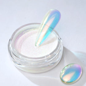 Pretty Diva jar front showing iridescent opal pigment and compact packaging benefit