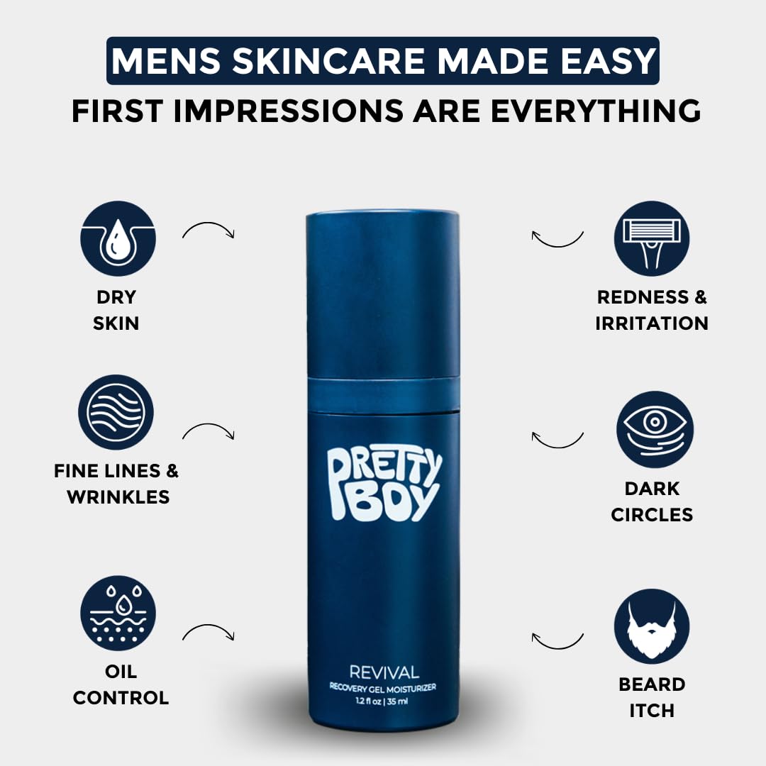 Prettyboy cleanser pump close-up highlighting dispensing action and convenient gym-bag friendly use