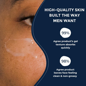 PrettyBoy gel texture close-up highlighting lightweight hydration benefit
