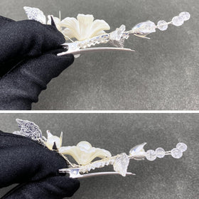 PRETTYLIFE hairpiece worn in bridal updo for polished finishing touch