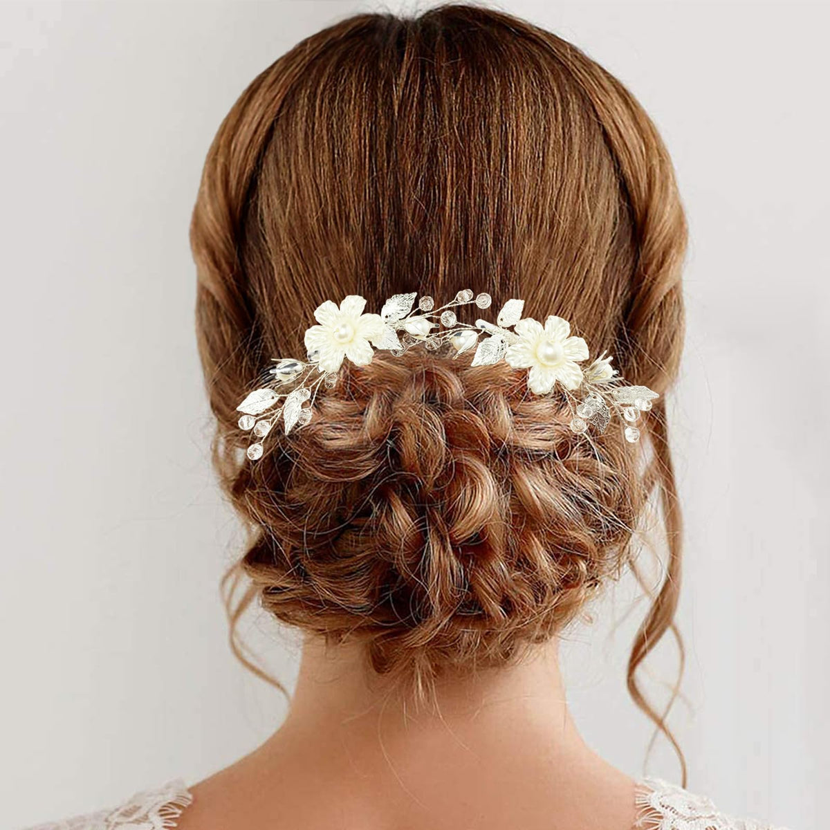 PRETTYLIFE silver vine and leaf detail, bendable styling benefit