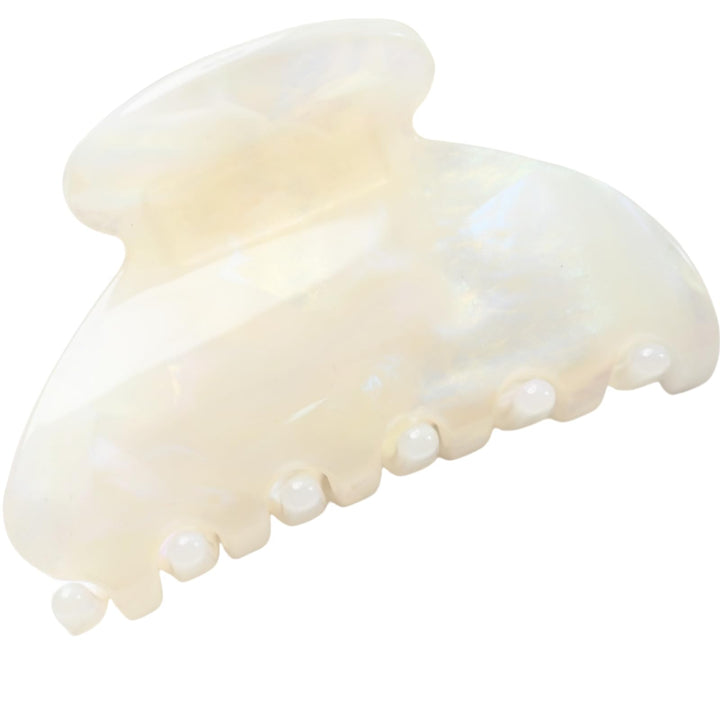 Prettyou jade white front view showing glossy tortoise pattern and secure hold