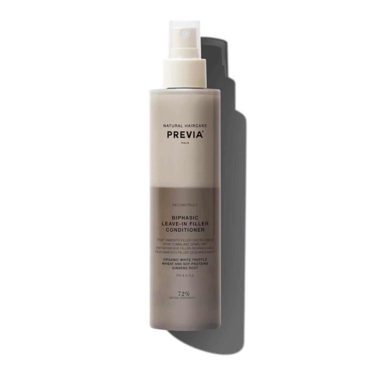 PREVIA front packaging showing bottle and label, highlights easy application