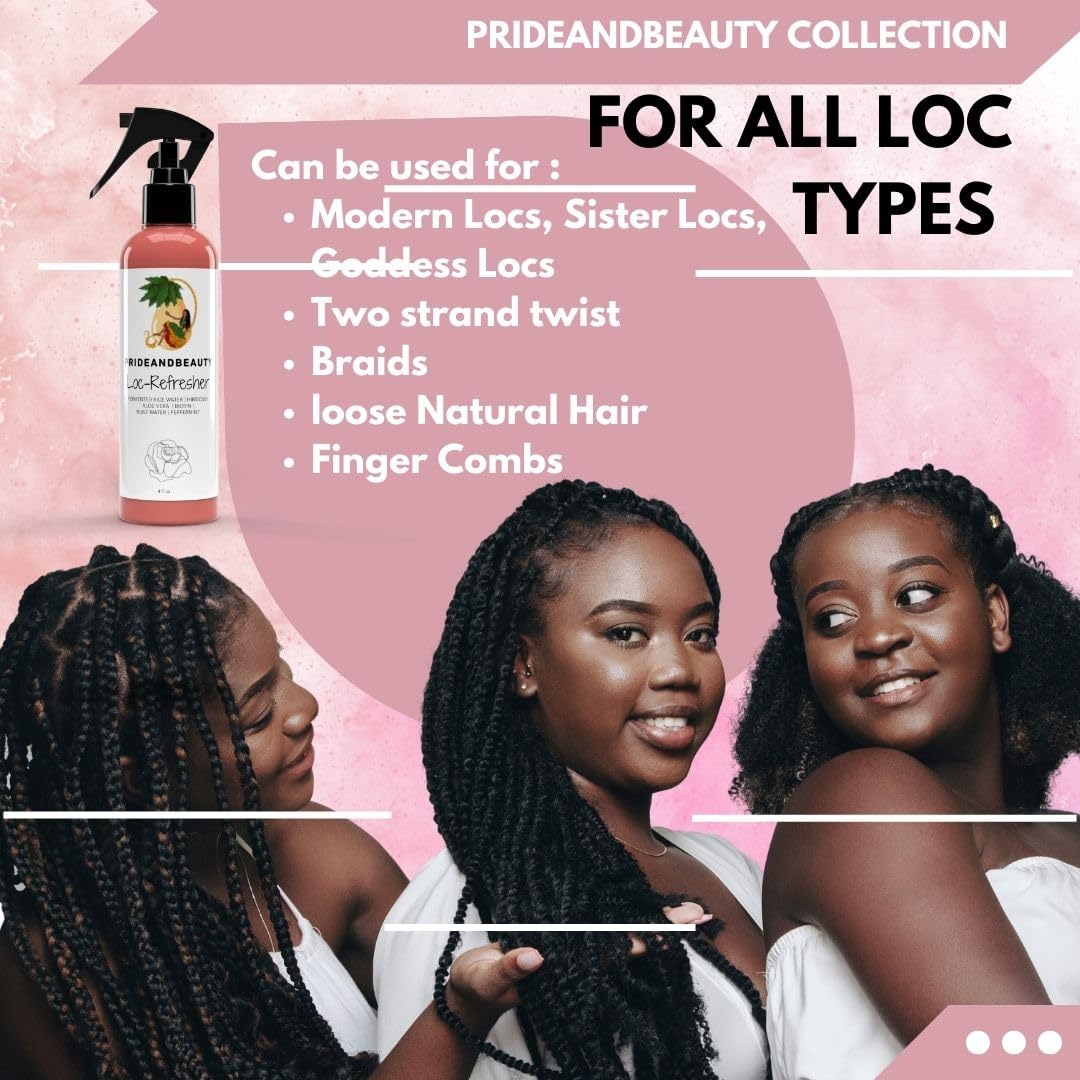 PRIDE AND BEAUTY scalp application on Sisterlocks for quick refresh