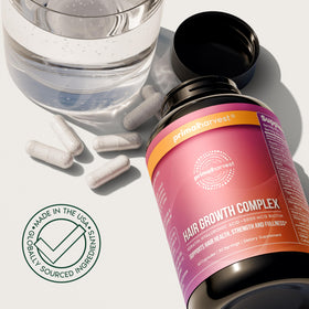 Primal Harvest on bathroom shelf lifestyle scene showing routine integration