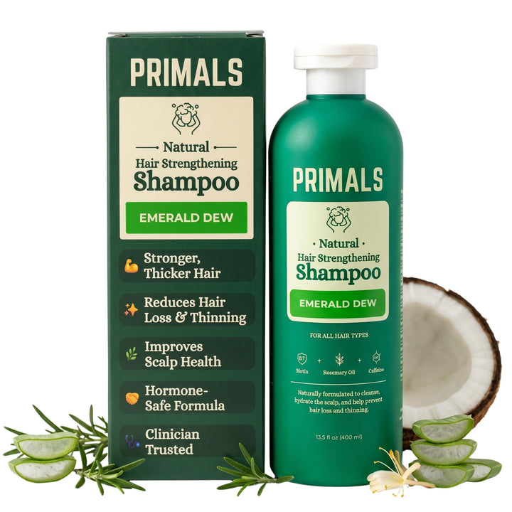 PRIMALS front packaging shows bottle and clean-label benefit