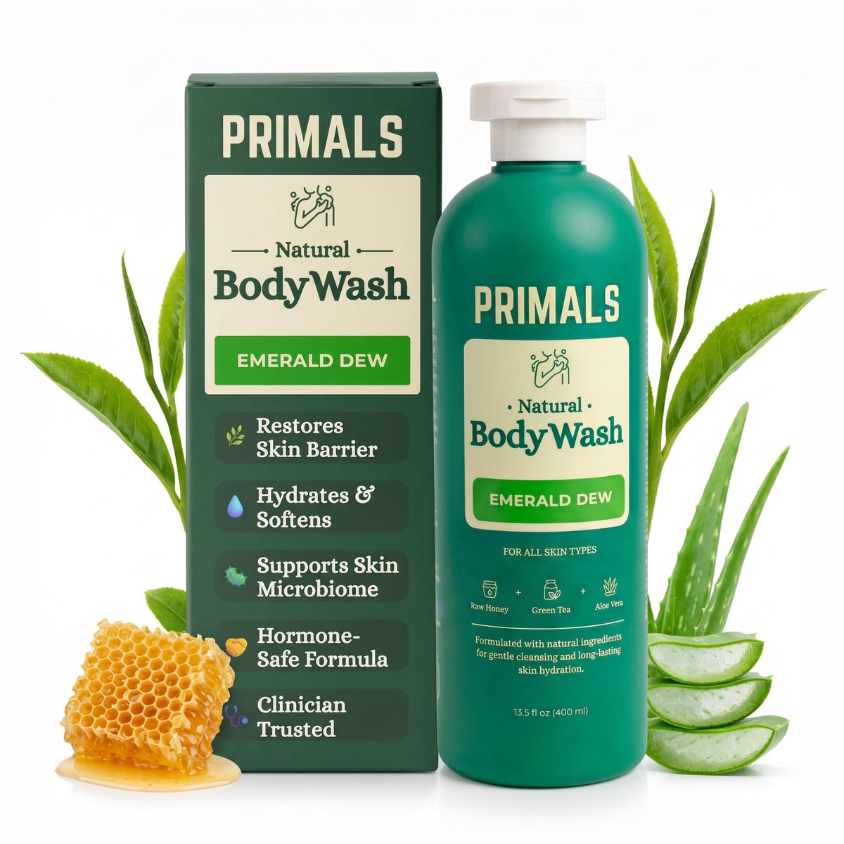 PRIMALS front packaging shows clean label and natural benefits