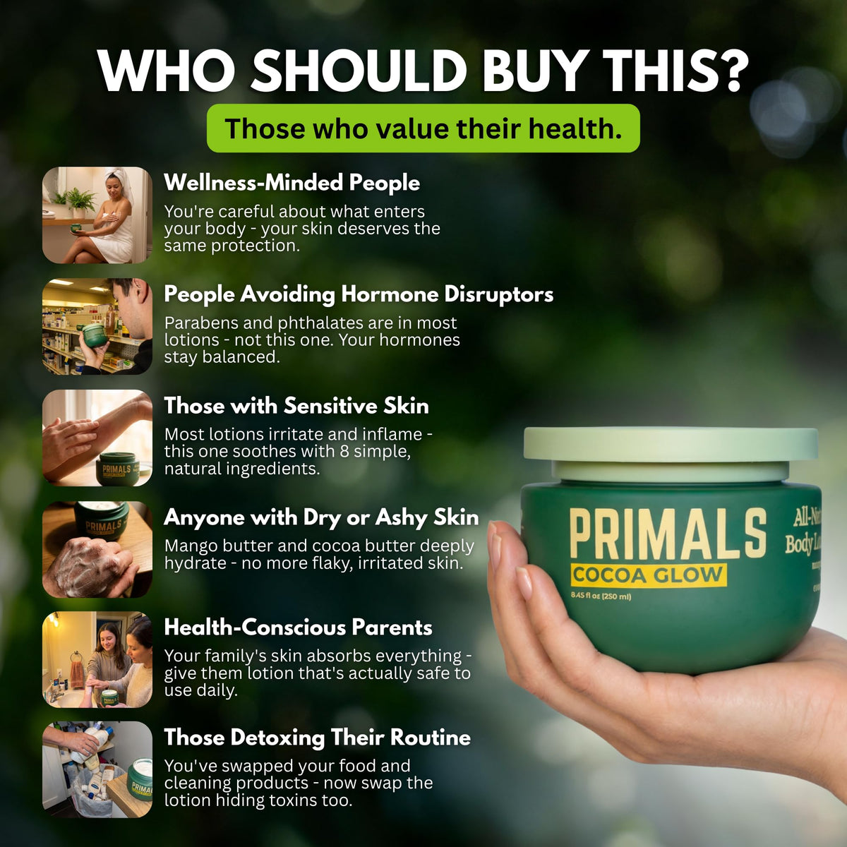 PRIMALS product label close-up highlighting short ingredient list benefit
