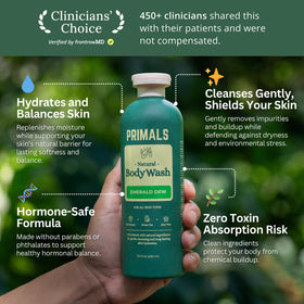 PRIMALS pump and label closeup highlighting ingredient callouts