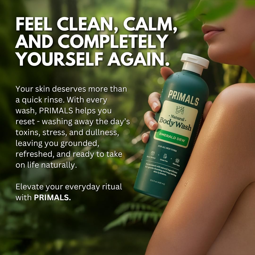 PRIMALS back label showing ingredient list and sustainability notes