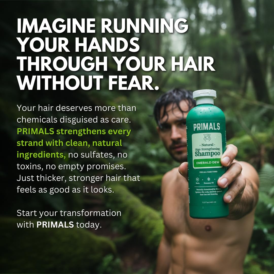 PRIMALS ingredients flatlay showing plant-derived formula transparency