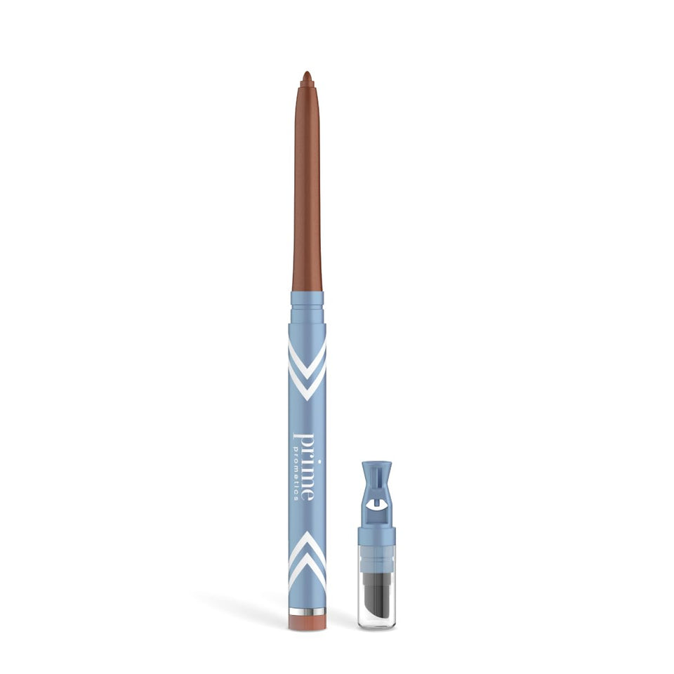 PRIME PROMETICS front packaging showing copper metallic eyeliner and benefits