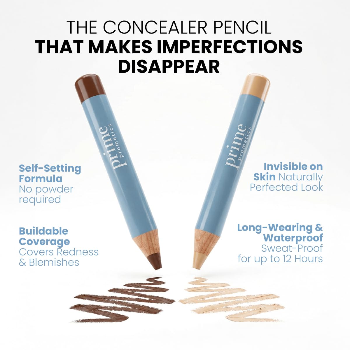 Prime Prometics in use under-eye application providing brightened, natural look