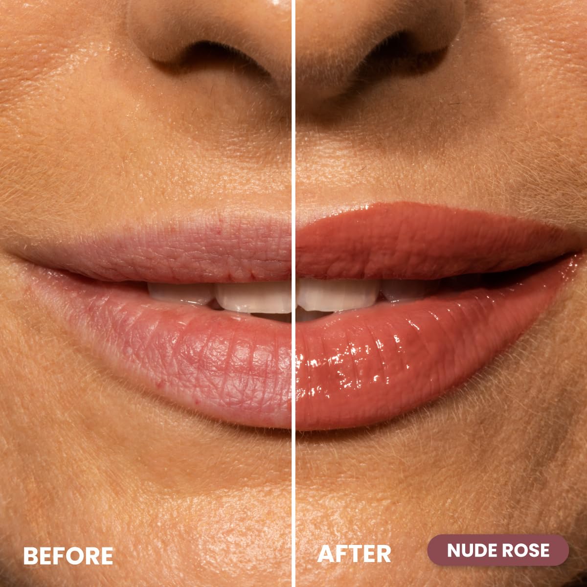 PRIME PROMETICS applicator and lip oil texture close-up highlighting smooth glide benefit