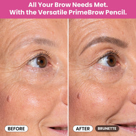 Prime Prometics primebrow in use on a mature brow for natural definition