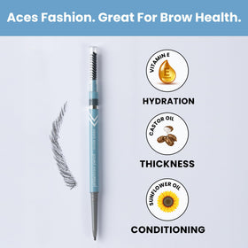Prime Prometics primebrow ingredients label detail highlighting conditioning oils