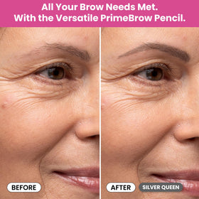 PRIME PROMETICS silver queen shade swatch for gray-blending benefit
