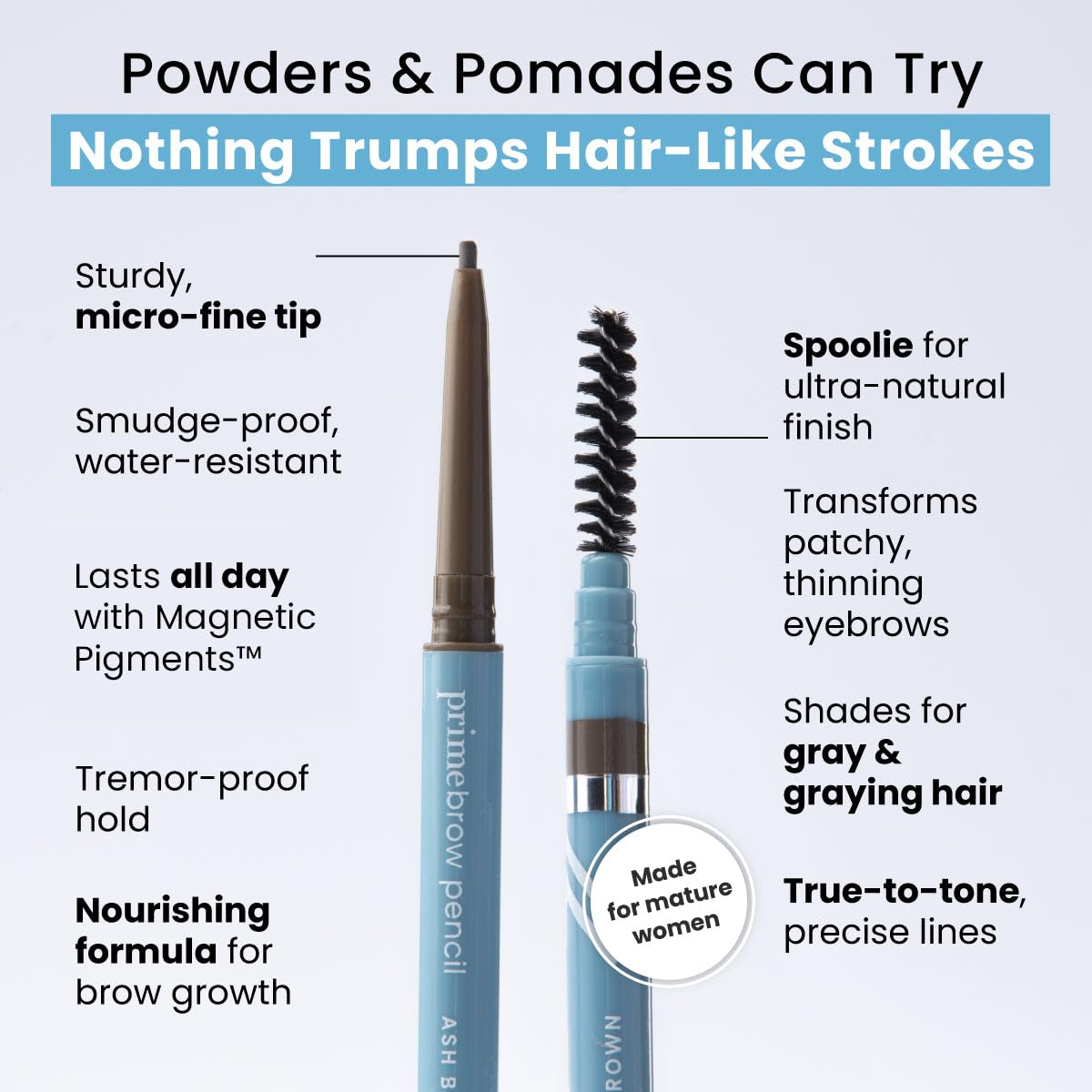 Prime Prometics texture stroke on skin demonstrating realistic hair-like coverage and blendability