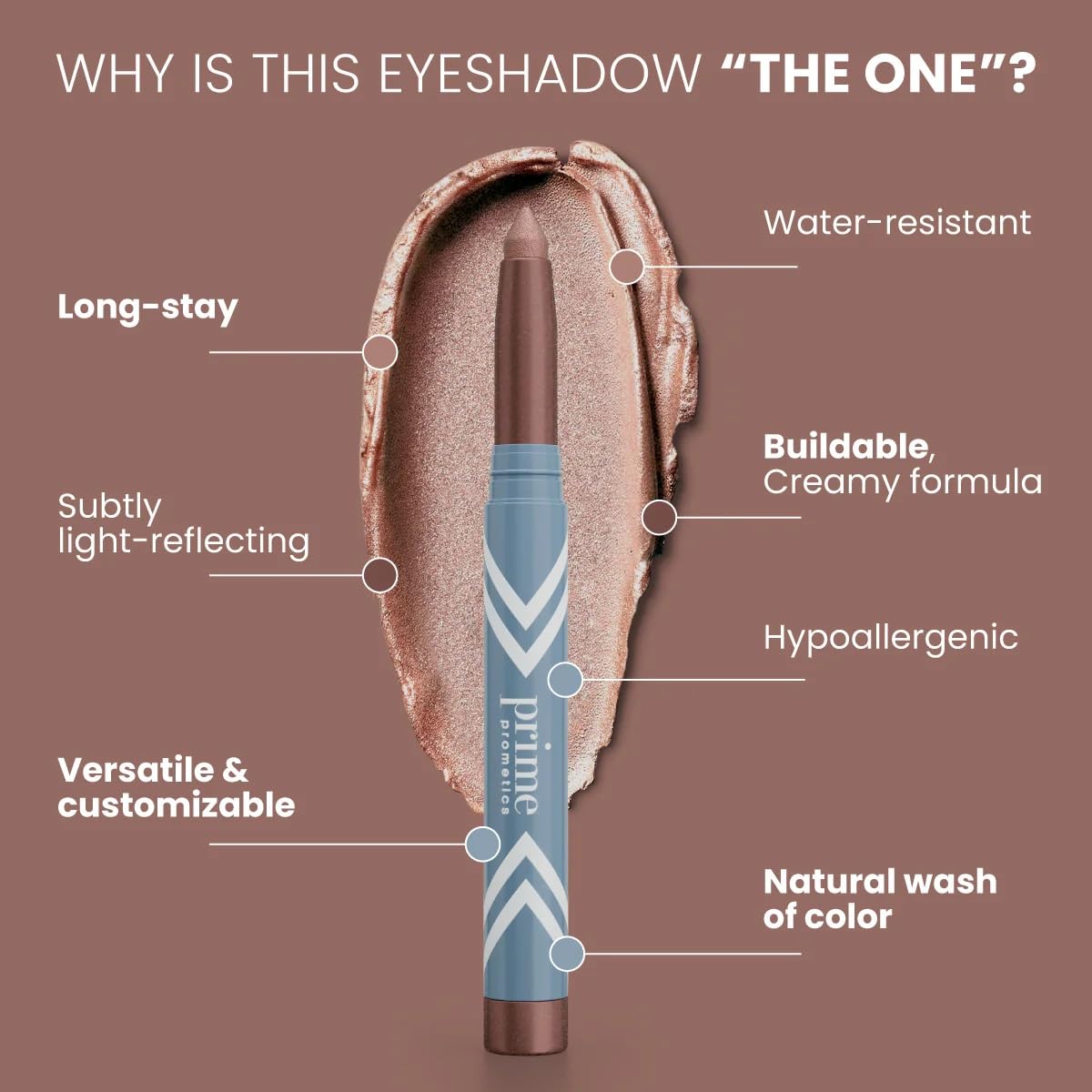 PRIME PROMETICS swatch on mature skin showing blendable glow and brightening benefit