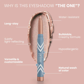PRIME PROMETICS creamy texture swatch on skin showing buildable radiance