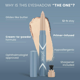 PRIME PROMETICS PrimeEyes texture close-up revealing creamy powder-to-cream finish for smooth lids