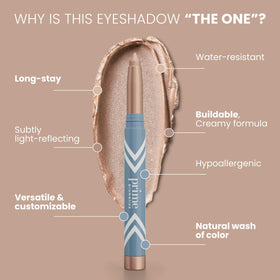 PRIME PROMETICS texture swipe on skin illustrating blendable cream and luminous finish