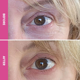 PRIME PROMETICS PrimeEyes in use under eye demonstrating improved makeup base