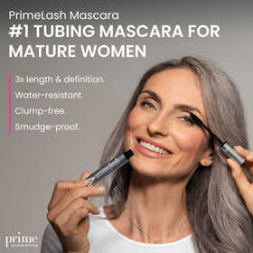 PRIME PROMETICS before and after lashes, dramatic length and volume