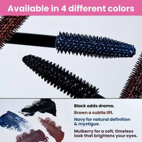 PRIME PROMETICS mascara in hand to show compact size and steady grip