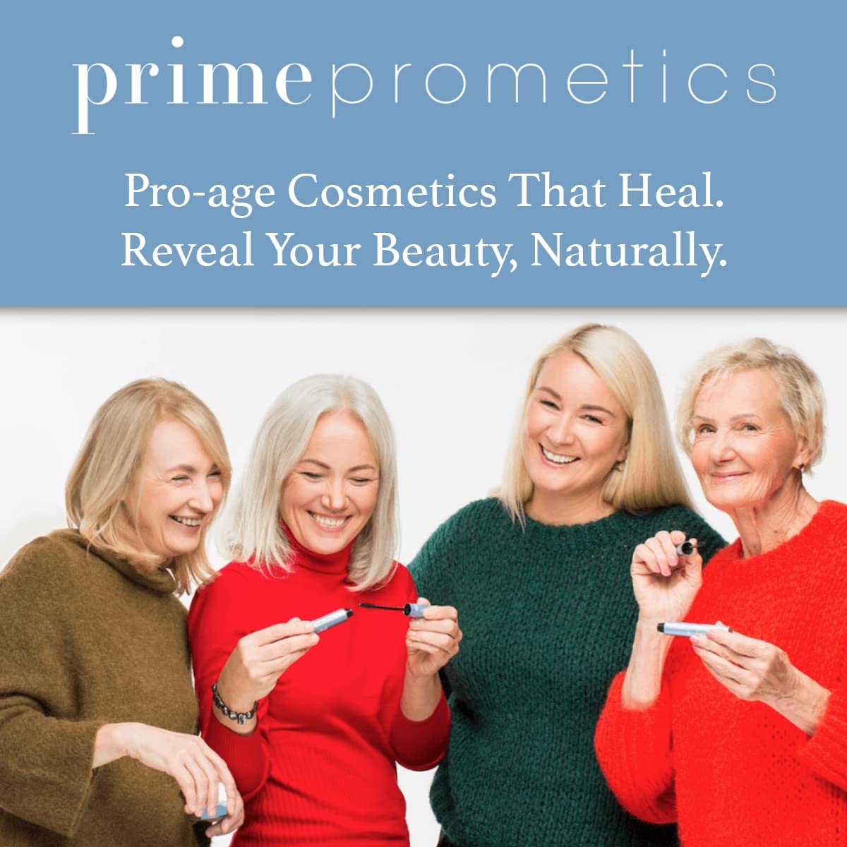 PRIME PROMETICS product on bathroom vanity suggesting simple evening routine