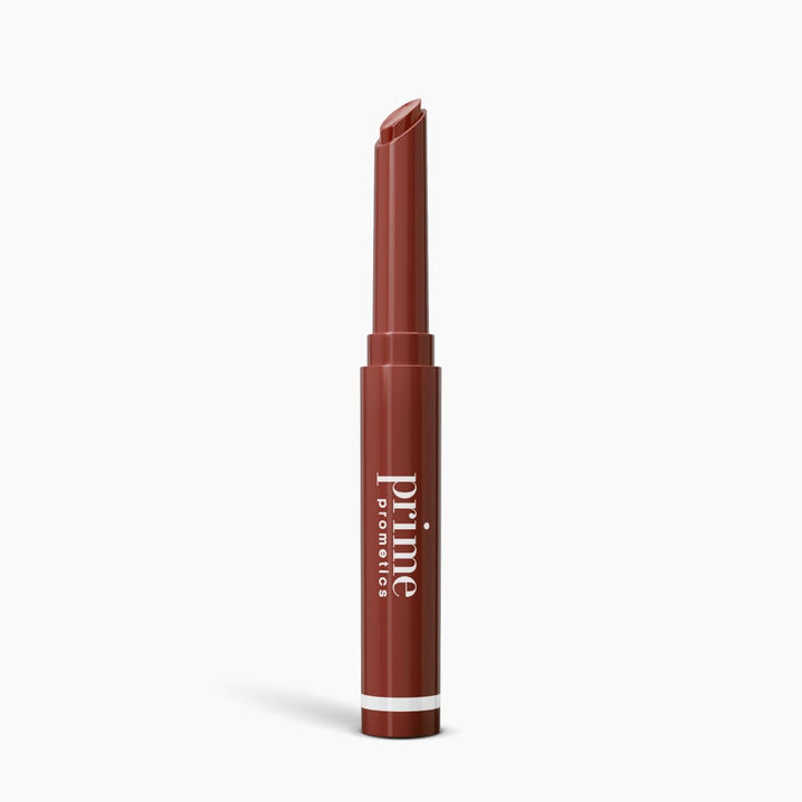 prime promotics front packaging Cherry Noir showing shade and slim stick benefit