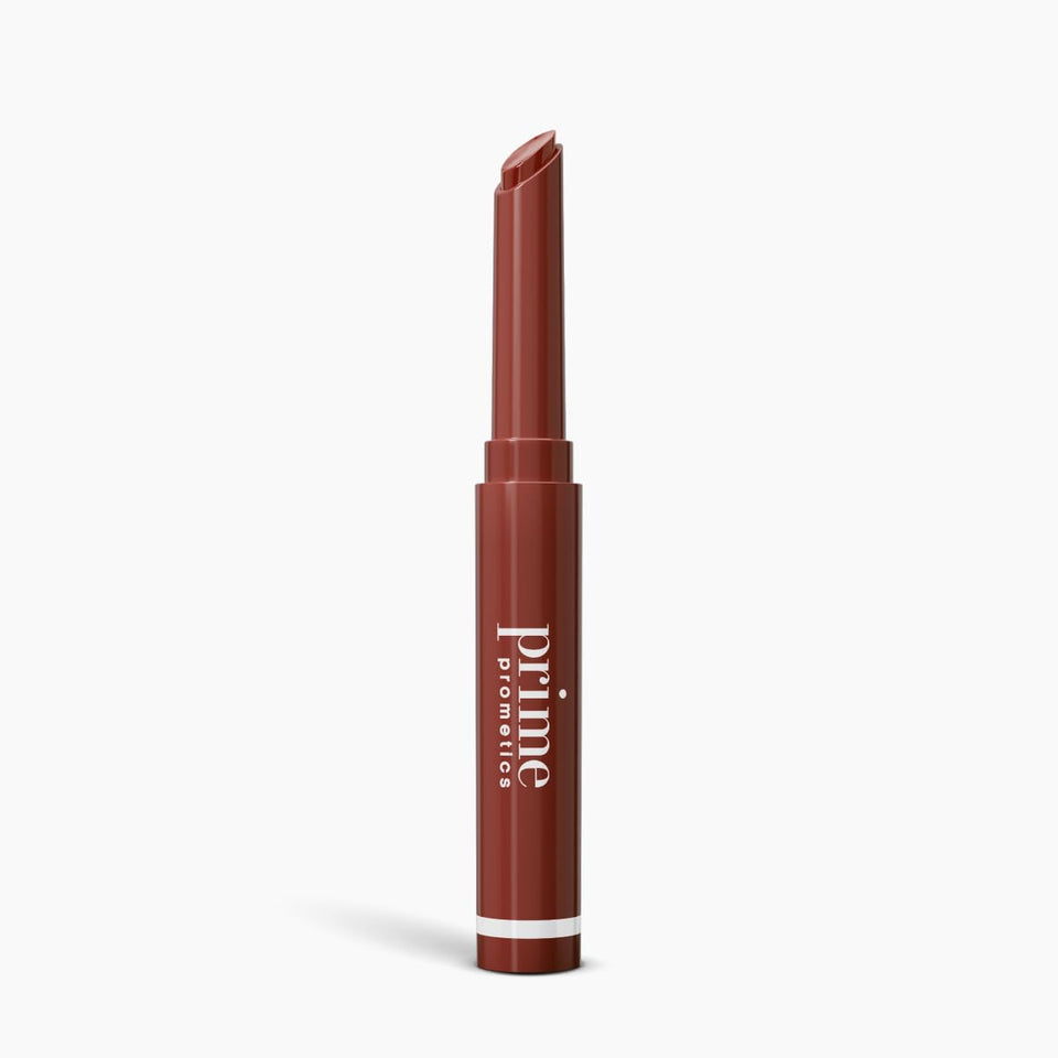 prime promotics front packaging Cherry Noir showing shade and slim stick benefit