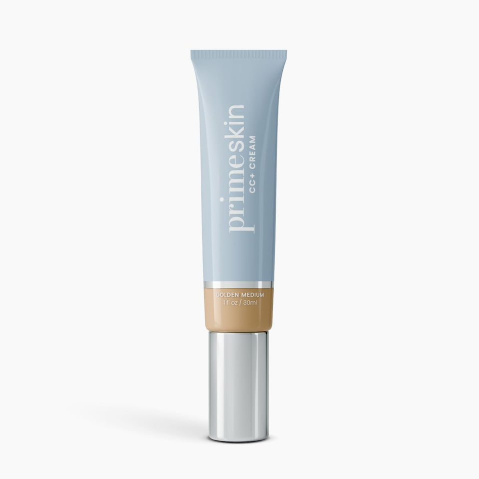 PRIME PROMETICS front packaging showing Golden Medium shade and benefits