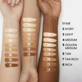 Prime Prometics applied with fingers showing easy blend and crease-free benefit