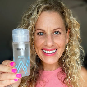 PRIME PROMETICS bottle on bathroom counter in relaxing night routine