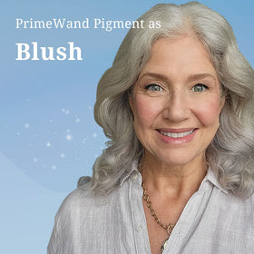 Prime Prometics PrimeWand applying to cheek that creates a youthful natural flush