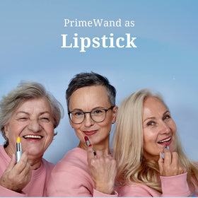 Prime Prometics PrimeWand swipe on lips delivering coordinated tint and hydration